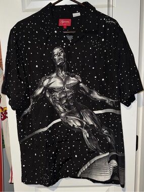 Supreme Red Logo Tag Shirt - Black